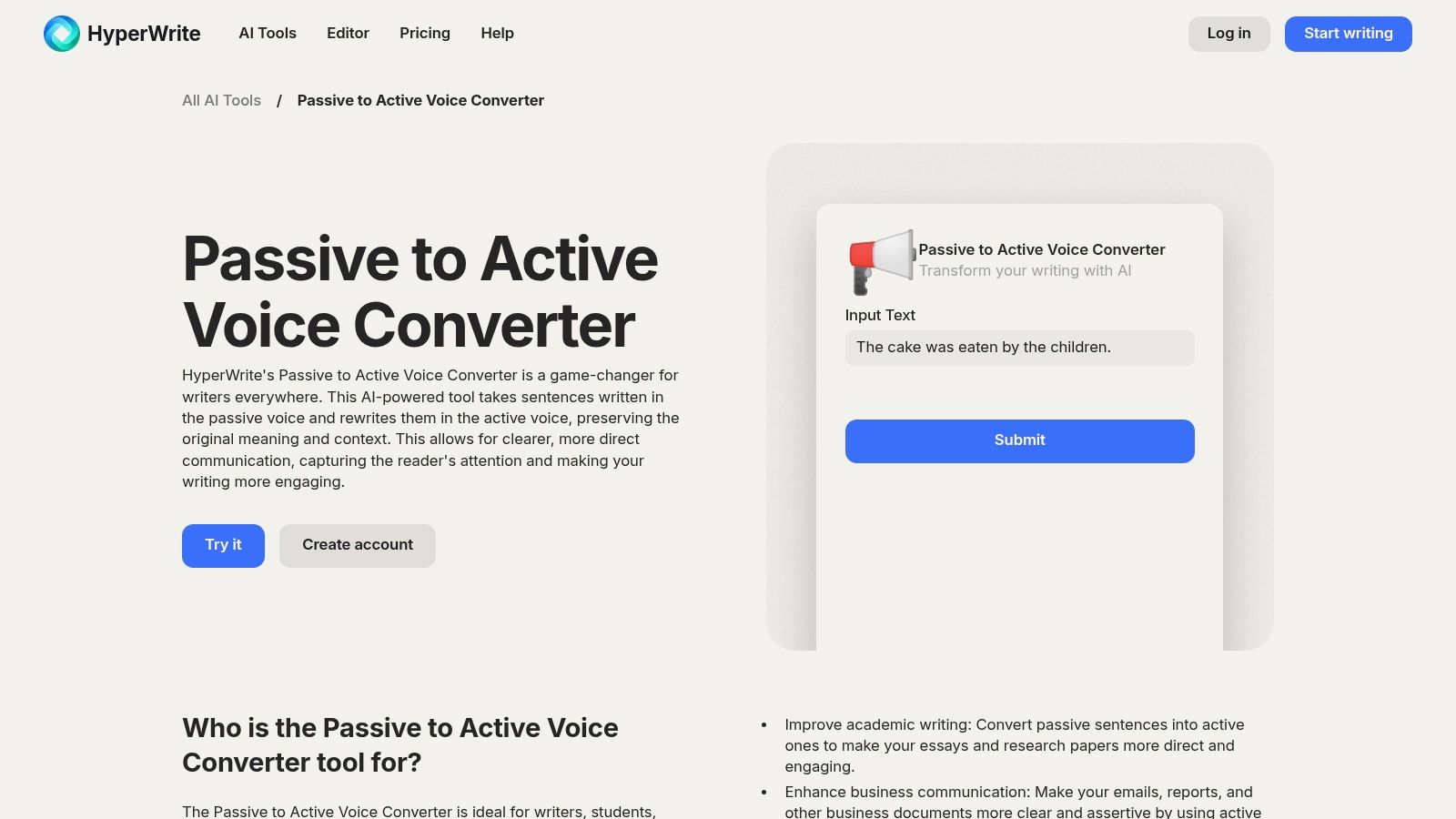 HyperWrite AI Writing Assistant