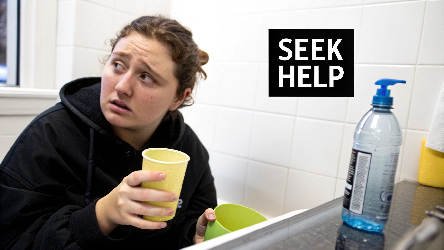 A doctor reviewing medical test results with a patient, looking concerned but supportive.