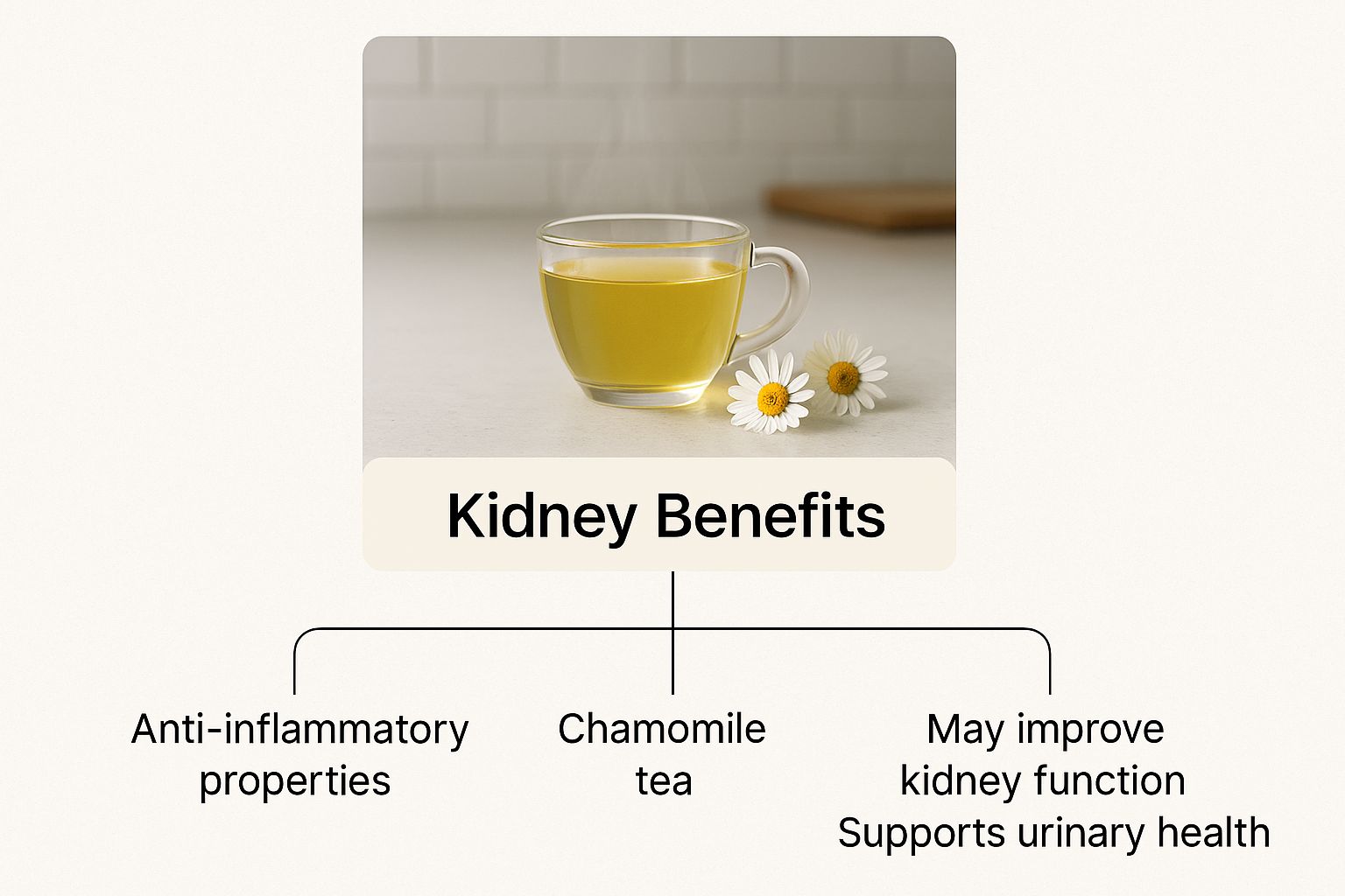Infographic about is chamomile tea good for kidneys