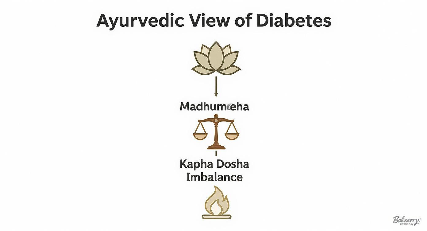 Infographic about ayurvedic medicine for diabetes