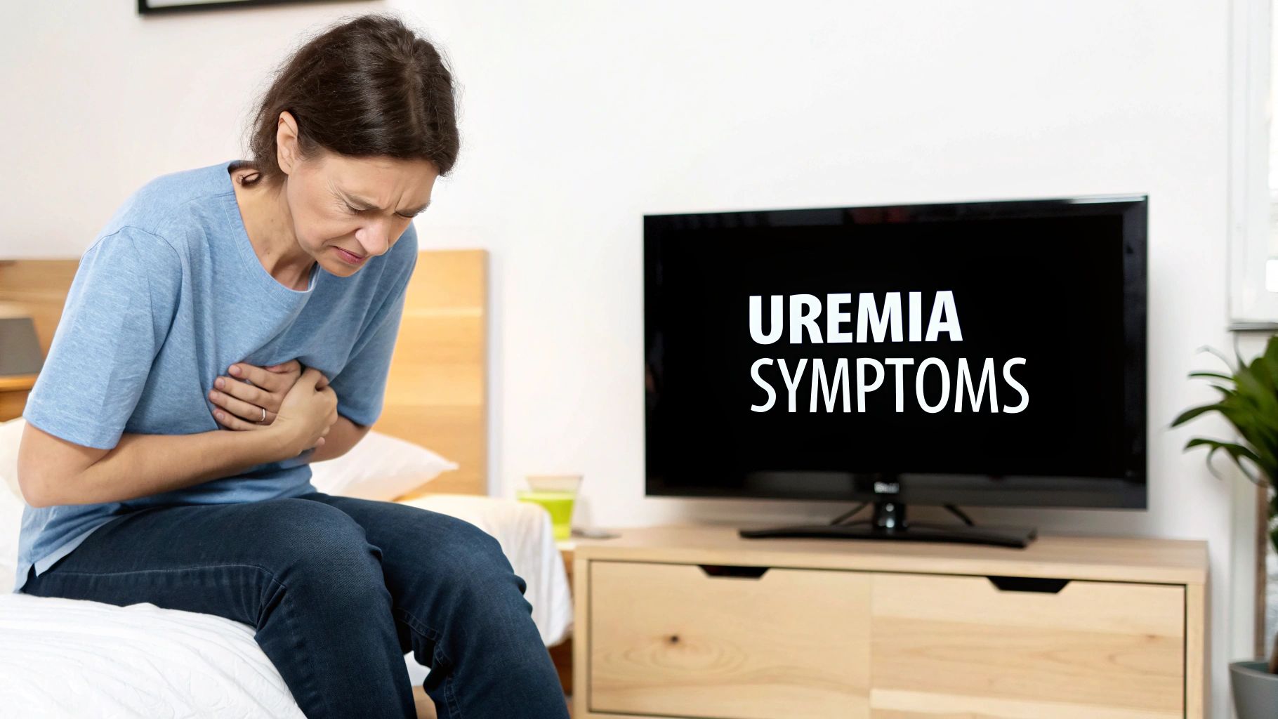 A nephrologist reviewing patient charts and lab results on a tablet.