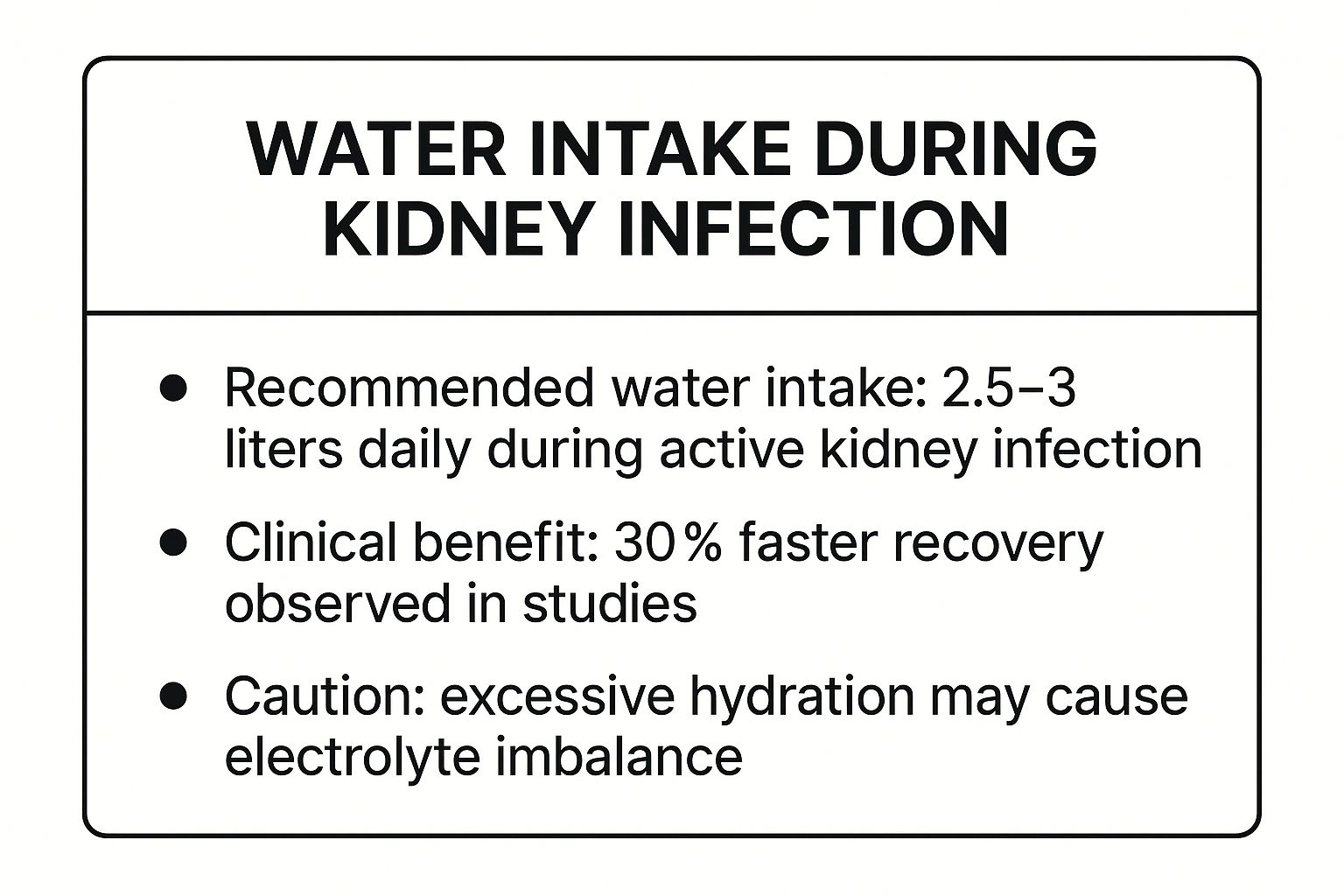 Infographic showing key data about Increased Water Intake and Hydration