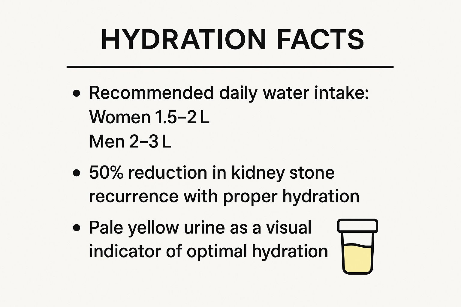 Infographic showing key data about Optimal Hydration with Pure Water