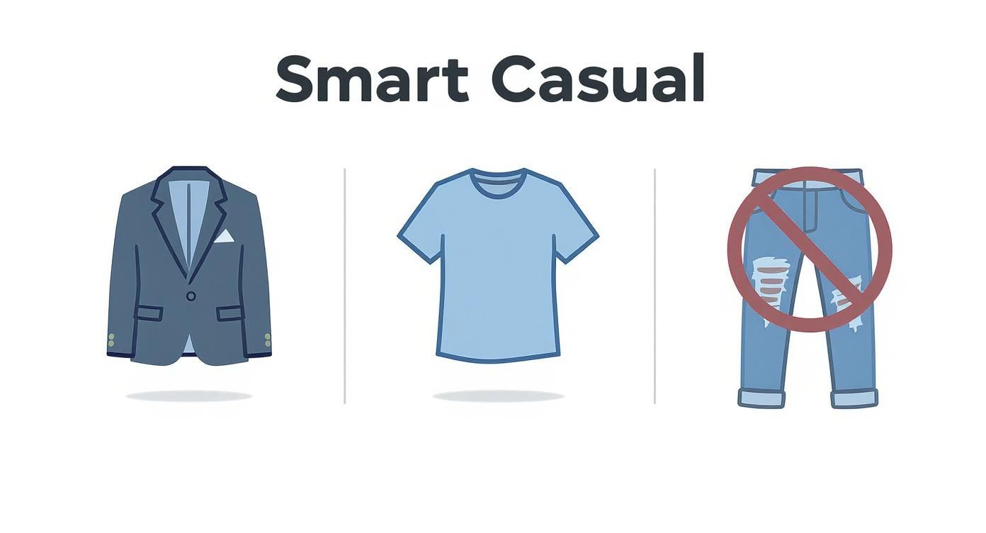 Infographic about what is smart casual dress code