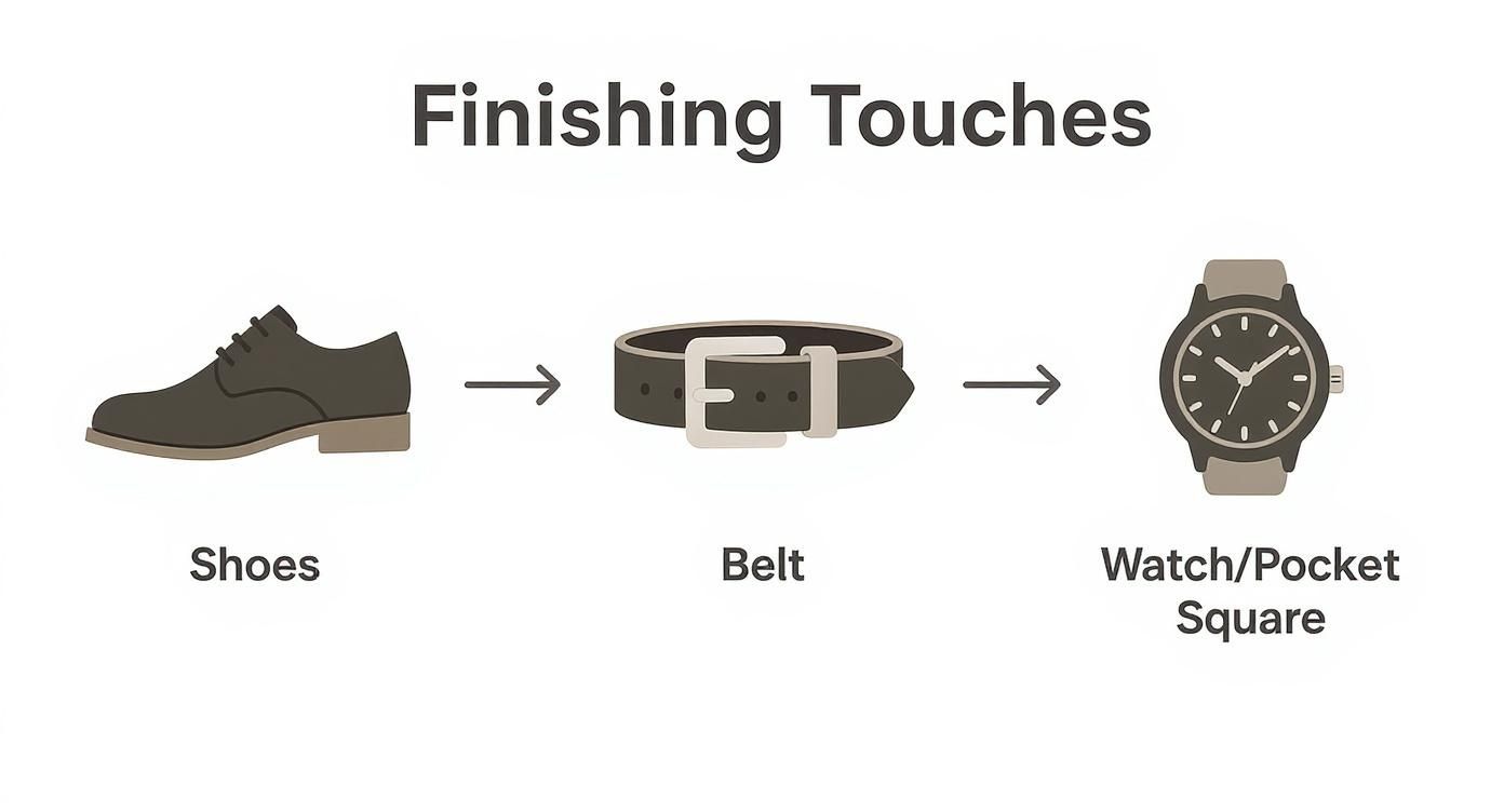 Infographic about what is cocktail attire for men