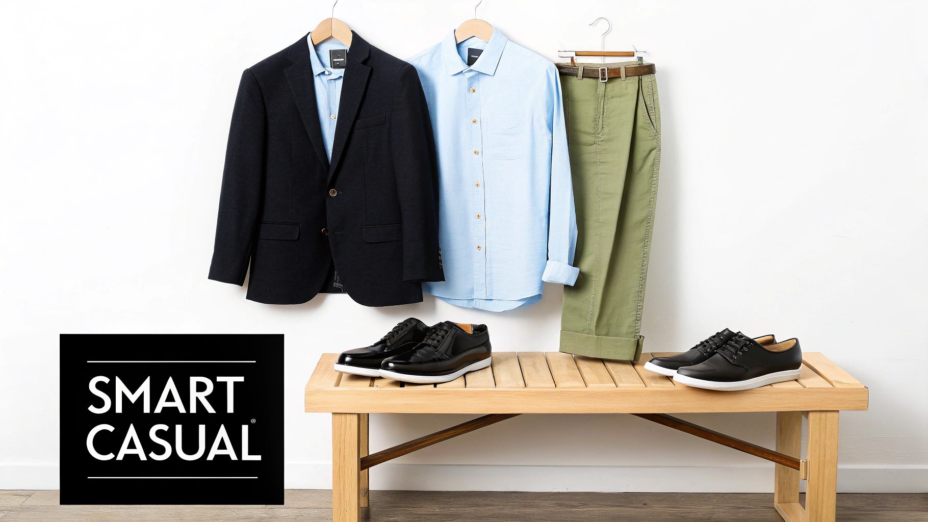 A group of colleagues in a modern office, dressed in smart casual attire, collaborating around a table.