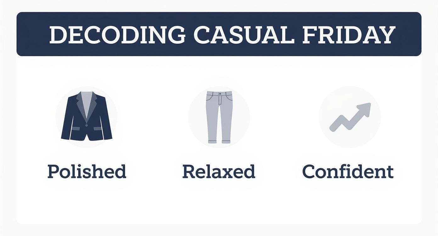 Infographic about what to wear on casual friday