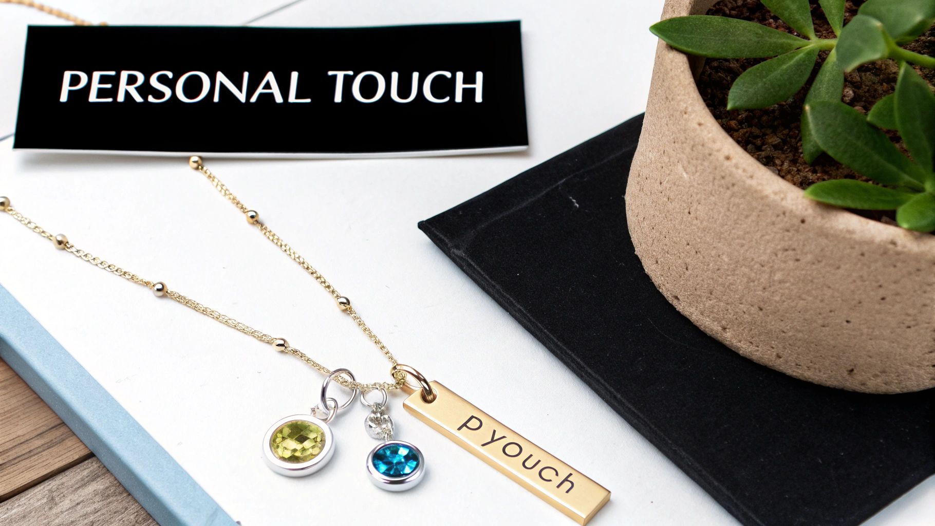 Bridesmaid opening a personalized jewelry gift box