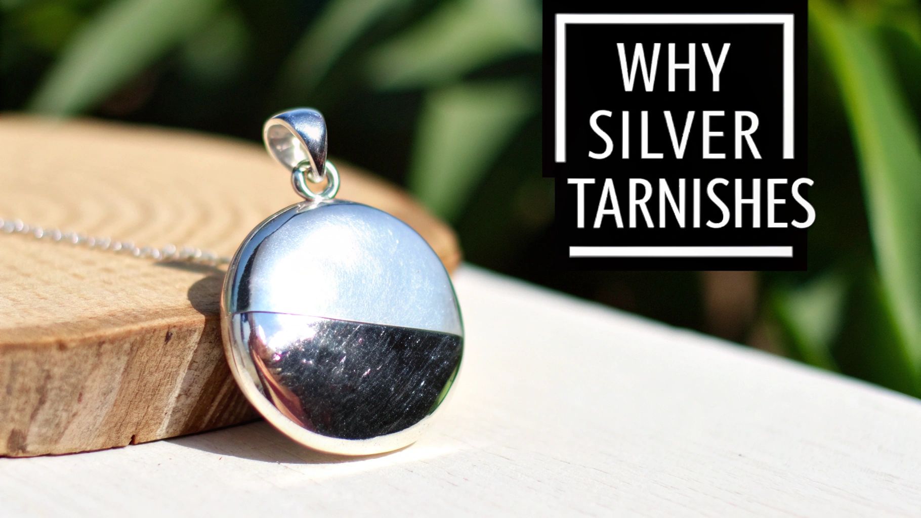 A collection of tarnished silver jewelry items before being cleaned.