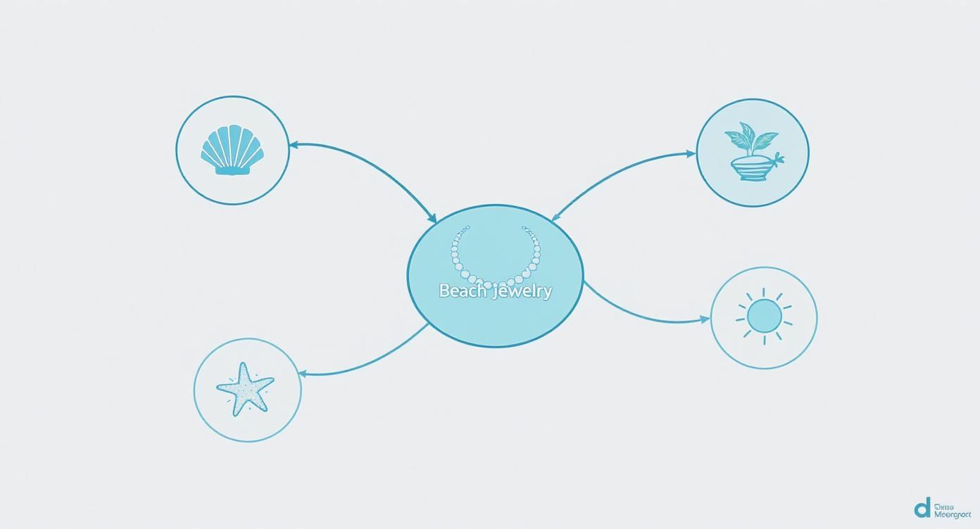 Infographic about beach inspired jewelry