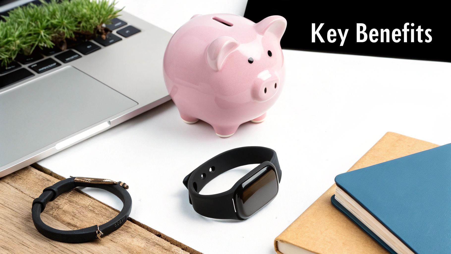 A woman wearing non-tarnish jewelry smiles, showing off her collection in a natural setting.