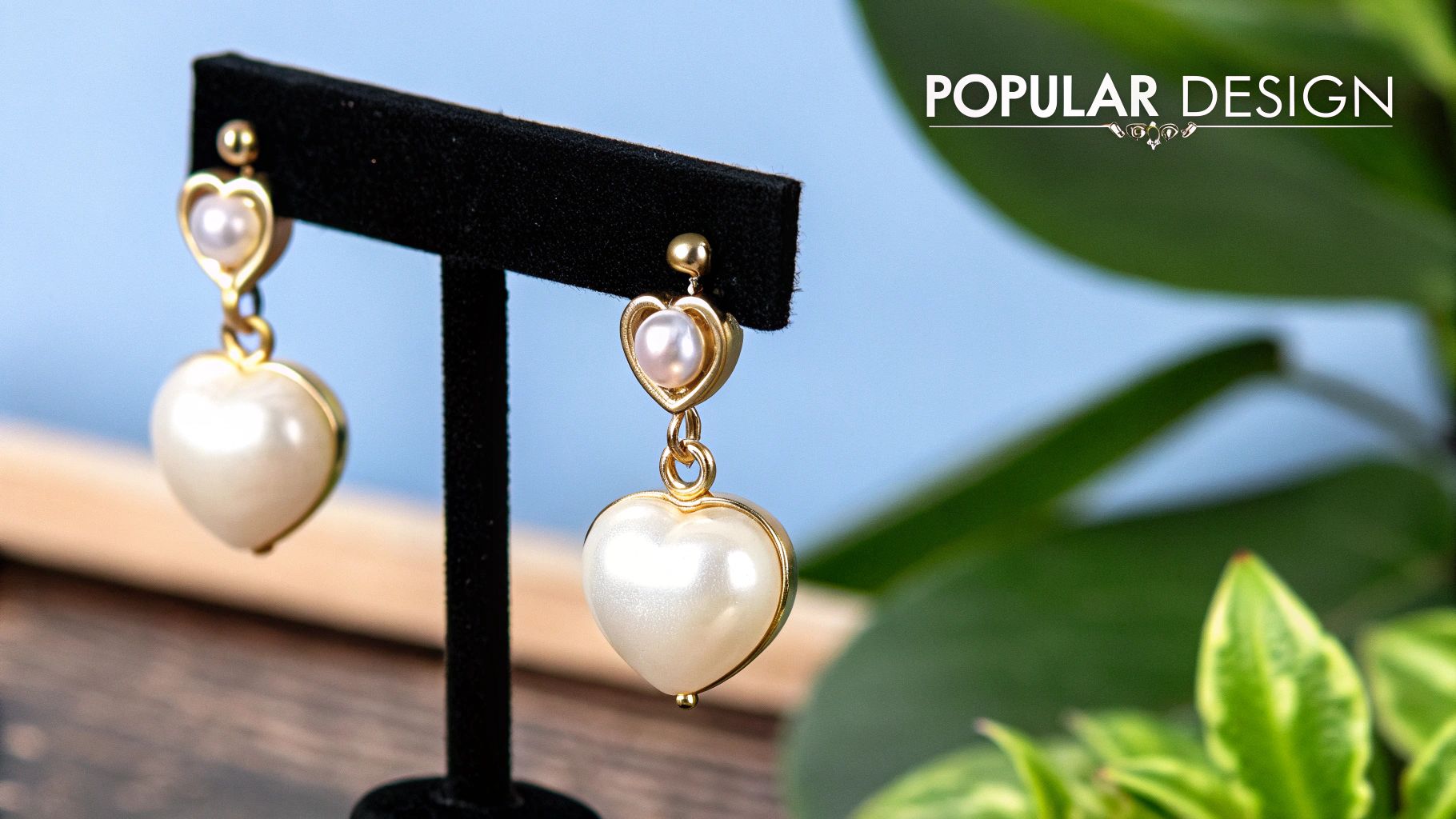 shop heart-shaped pearl earrings