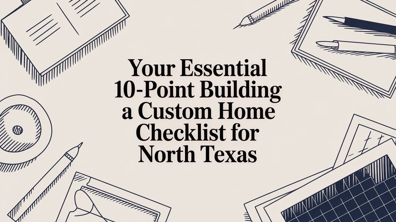 Your Essential 10-Point Building a Custom Home Checklist for North Texas