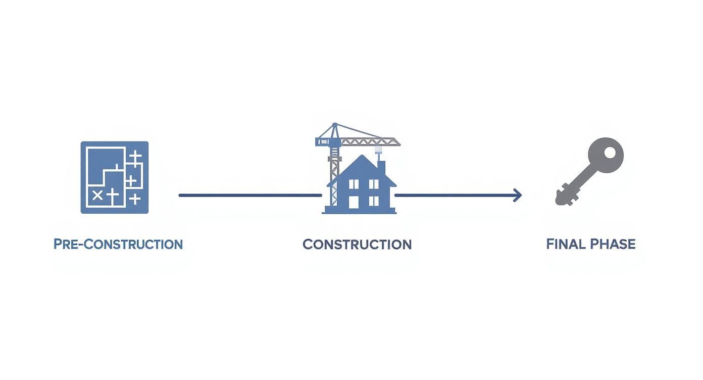 Infographic about timeline of construction