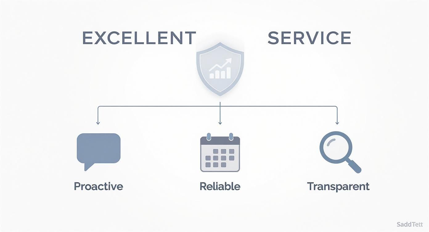 Infographic about customer service in construction industry