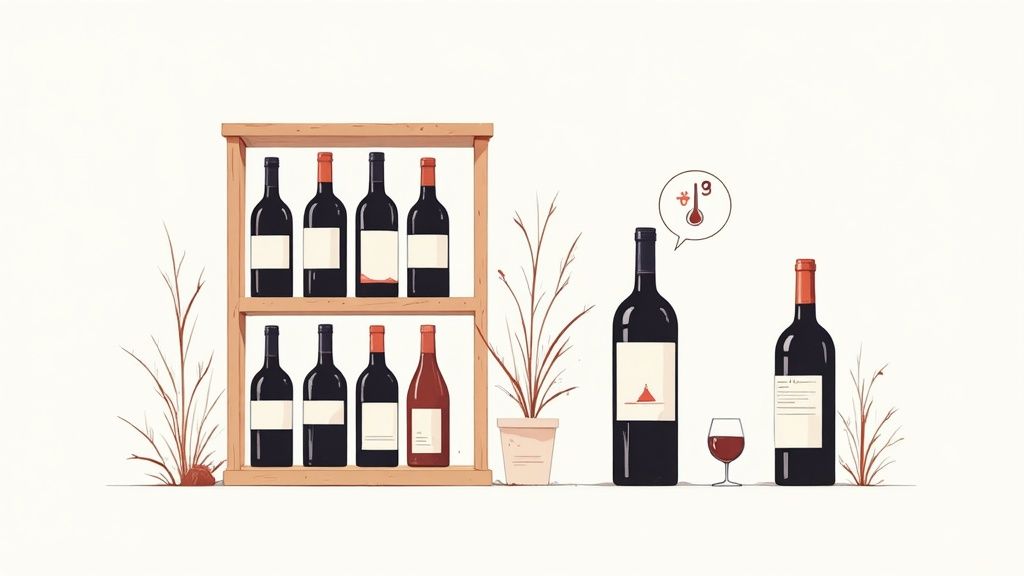 A curated collection of South Australian Shiraz bottles in a modern wine cellar.