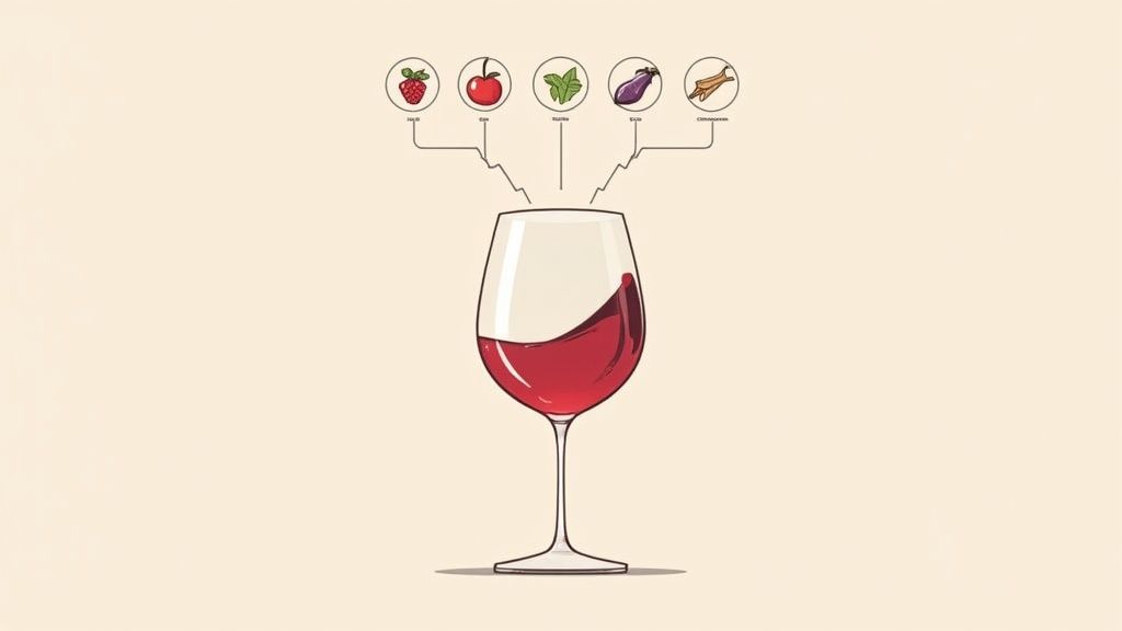 A close-up shot of Australian Pinot Noir being poured into a wine glass