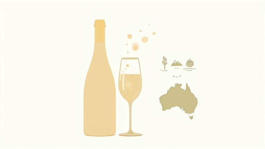 A group of people toasting with glasses of Australian sparkling wine