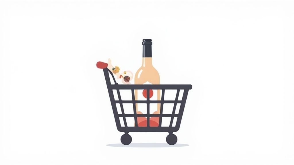 A collage of wine-related images including glasses of red and white wine, and grapes.