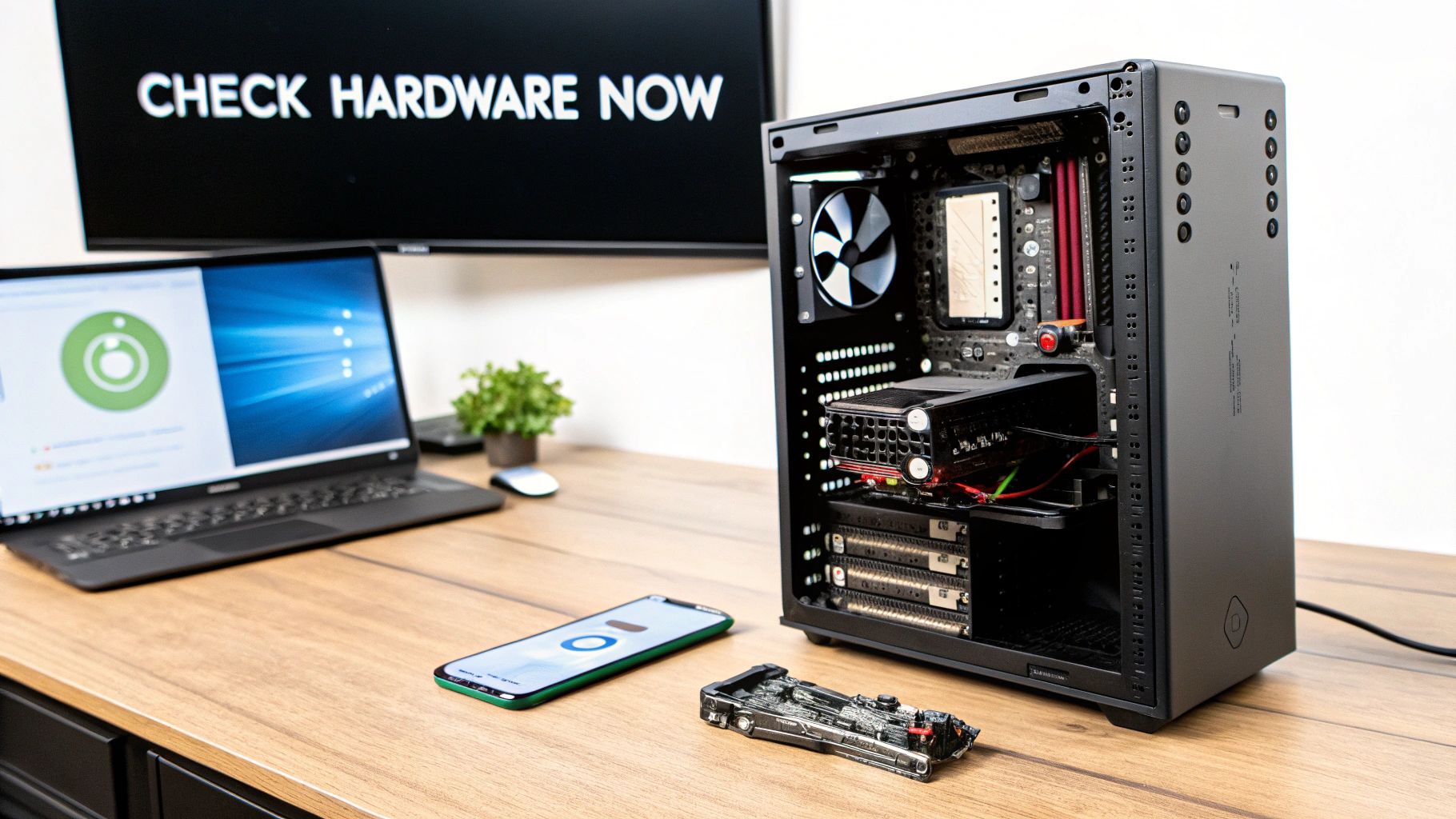 A person looking at a laptop with a calm, focused expression, ready to implement advanced solutions.