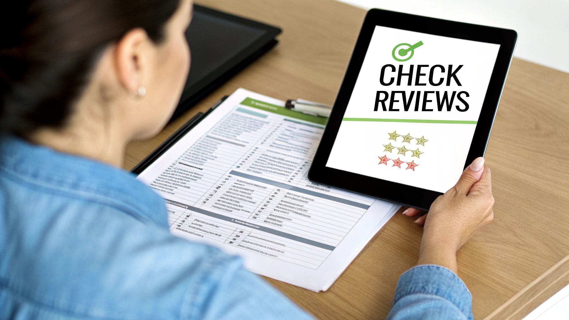 A technician's hands working on a laptop keyboard in a well-lit workshop.