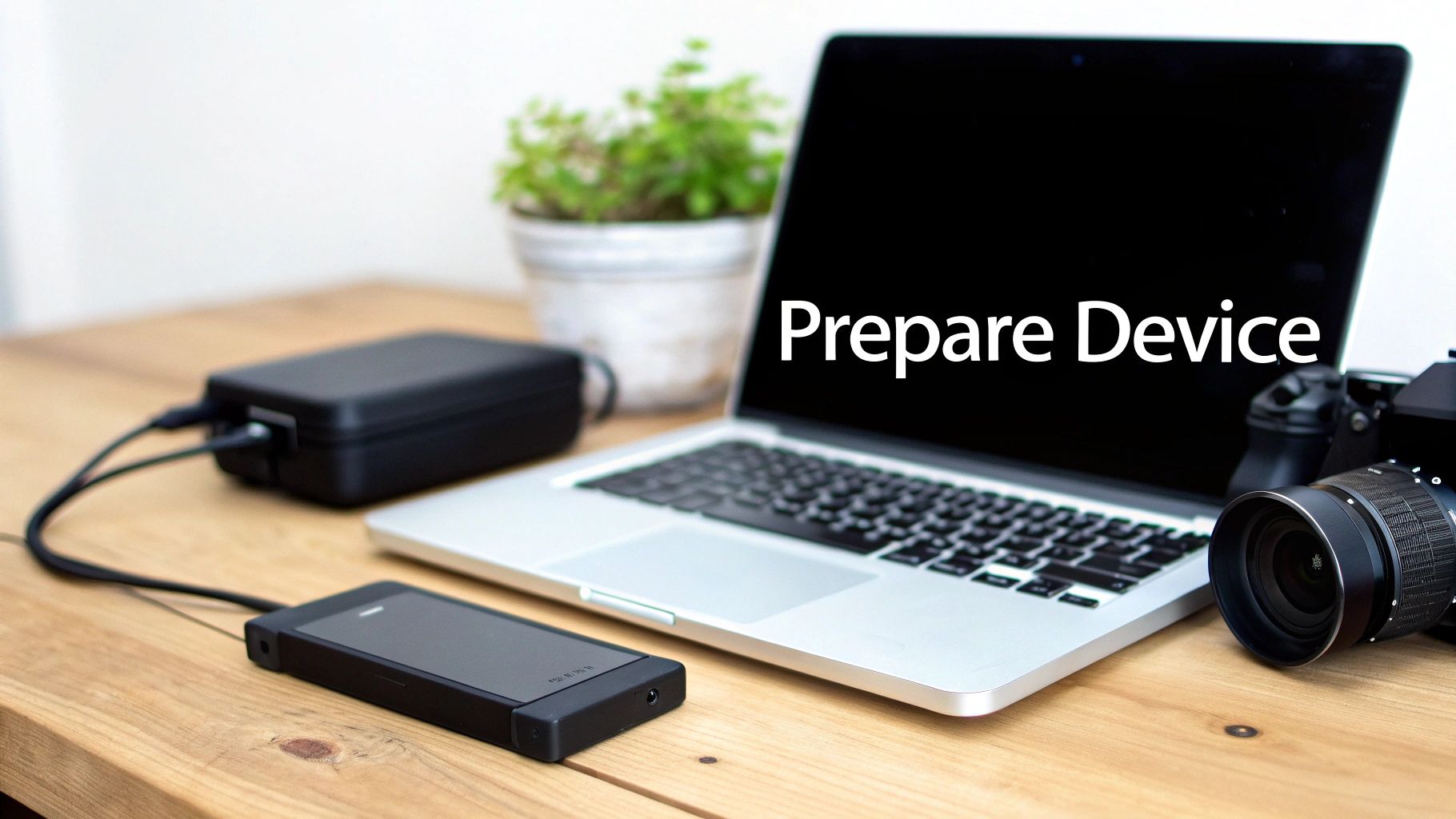 A person unplugging various peripherals from the back of a desktop computer.