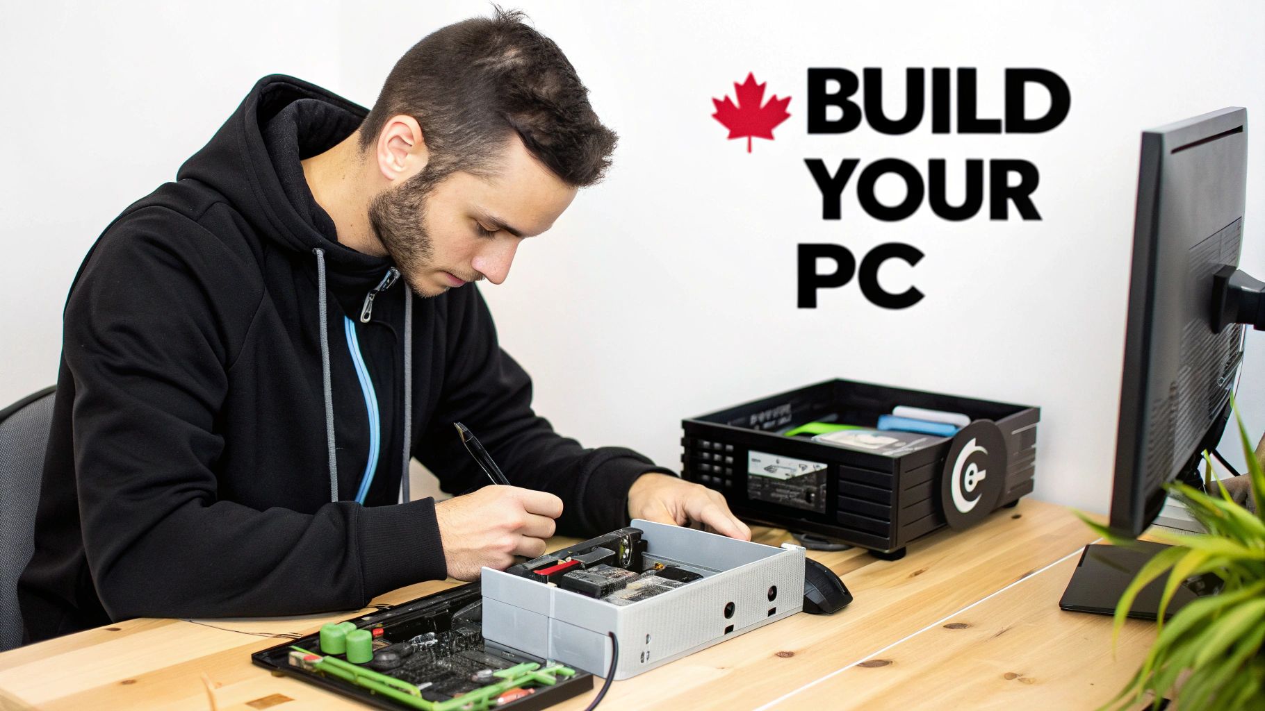 A powerful customized gaming pc with glowing internal components and cooling fans.