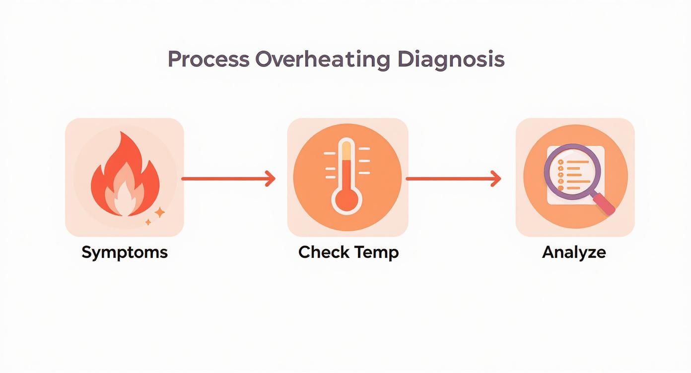 Infographic about how to fix overheating laptop