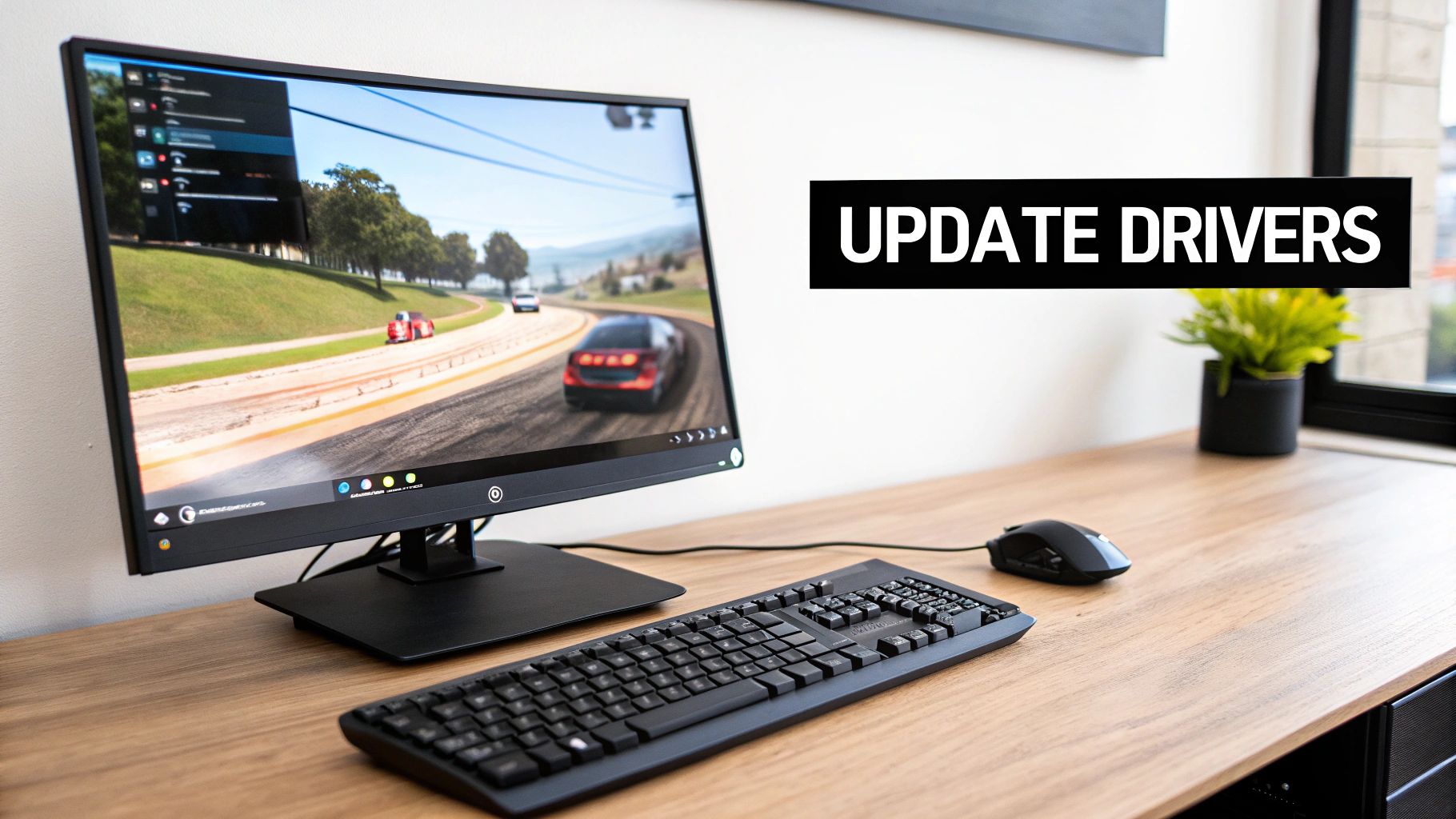 A gaming computer with glowing components, representing software and performance.