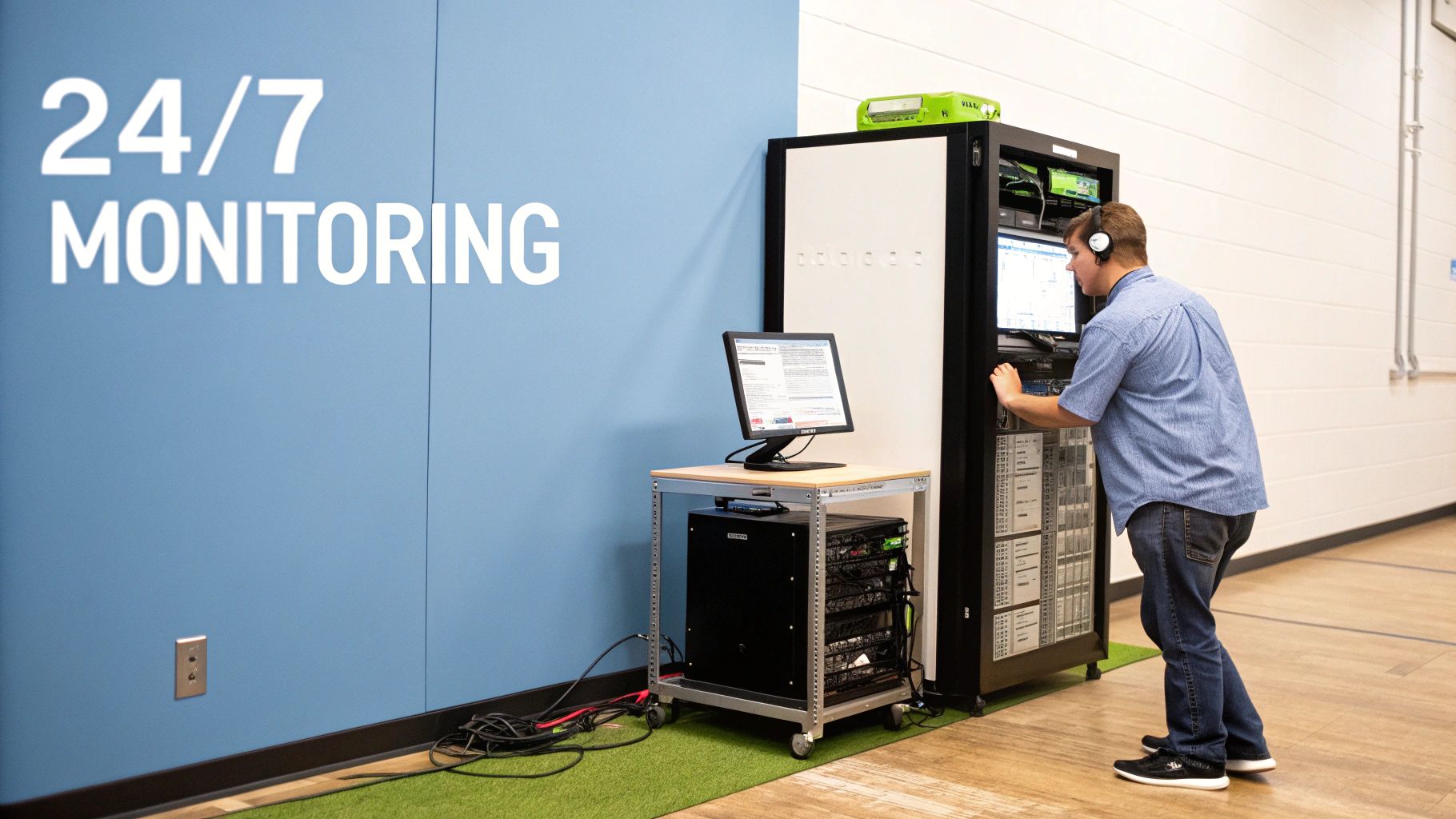 A team of IT professionals collaborating in an office in Hamilton.