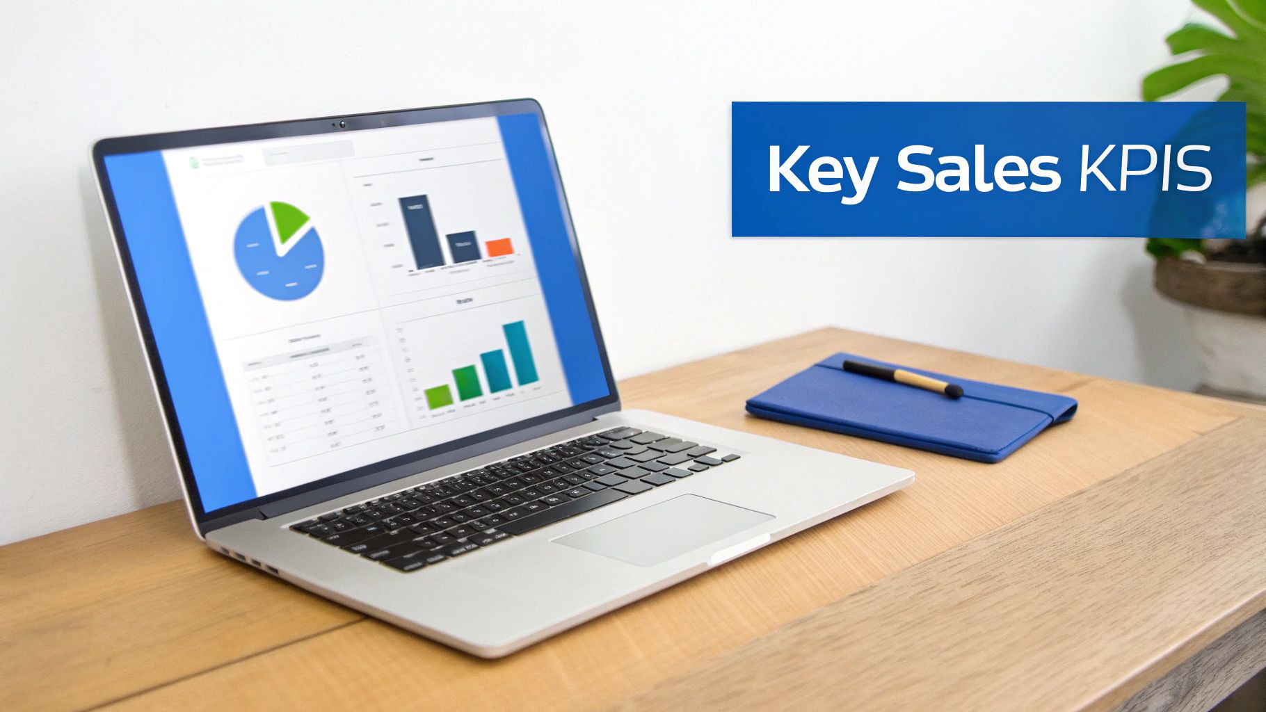 A dashboard showing various sales charts and graphs