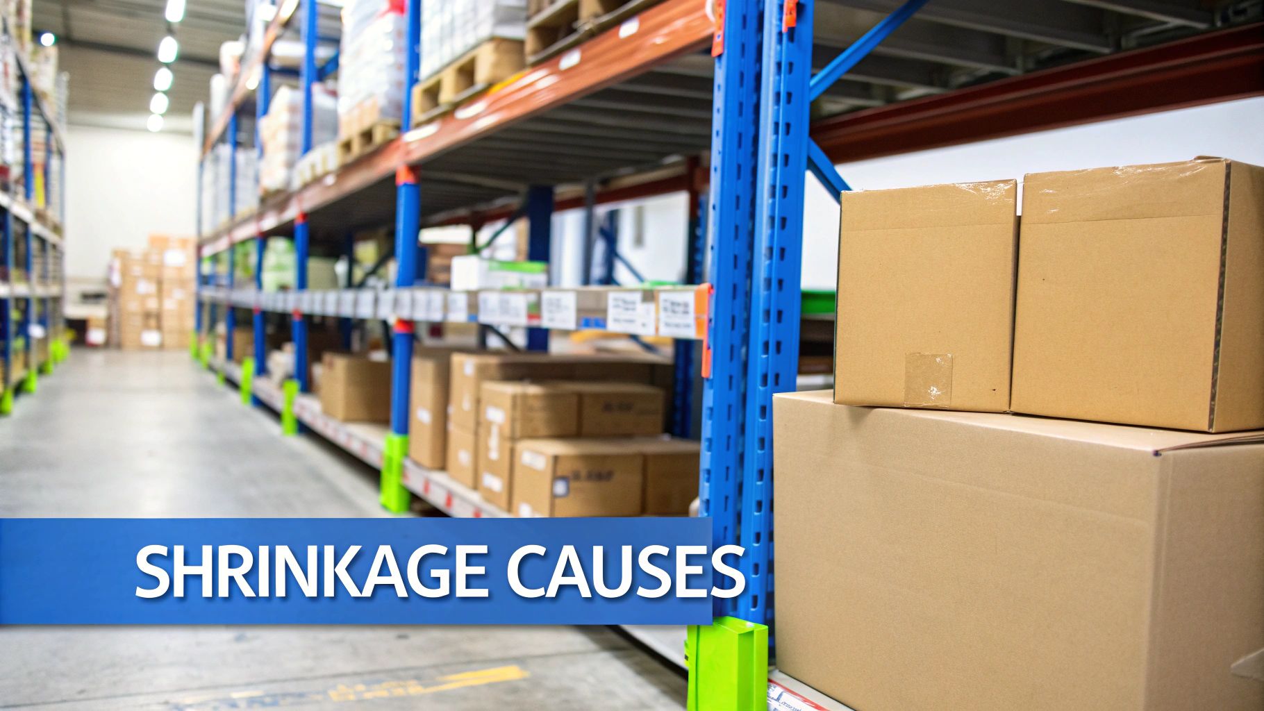 Illustration of various causes of inventory loss like theft and damage