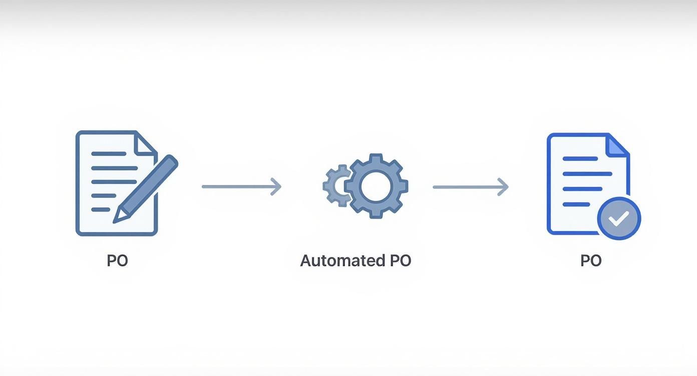 Infographic about creating purchase order