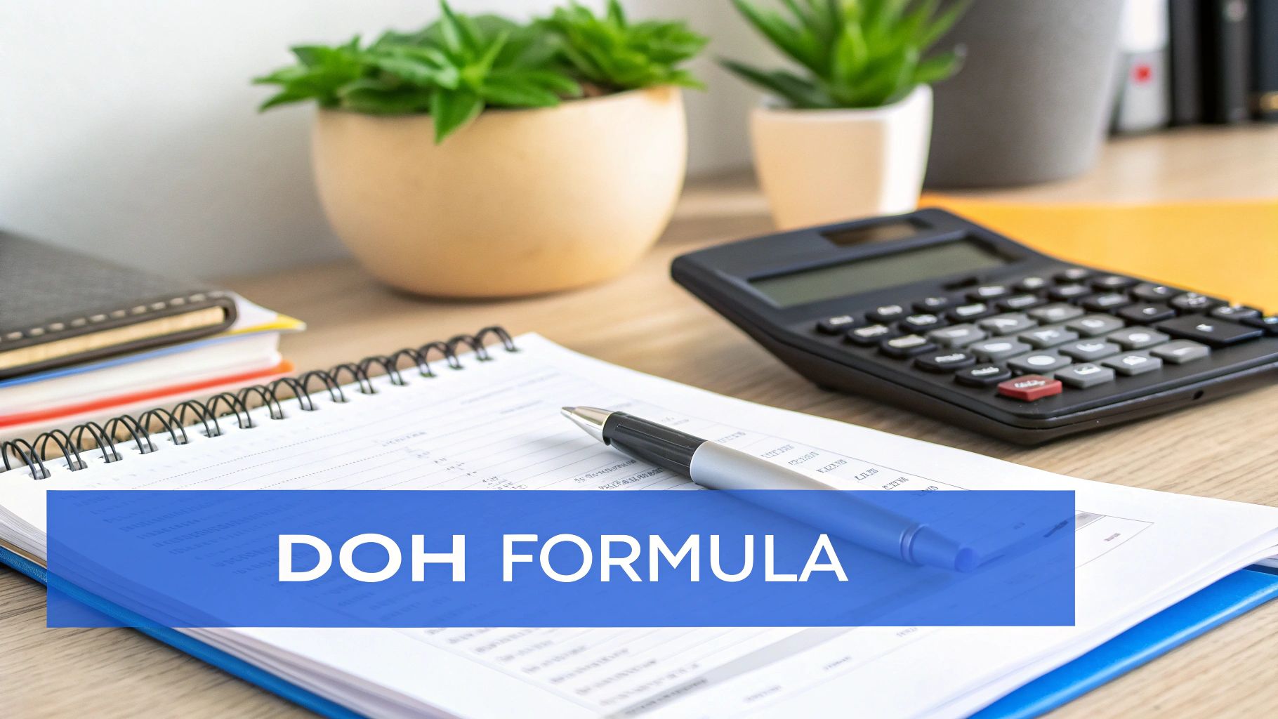 An infographic breaking down the components of the Inventory Days on Hand formula