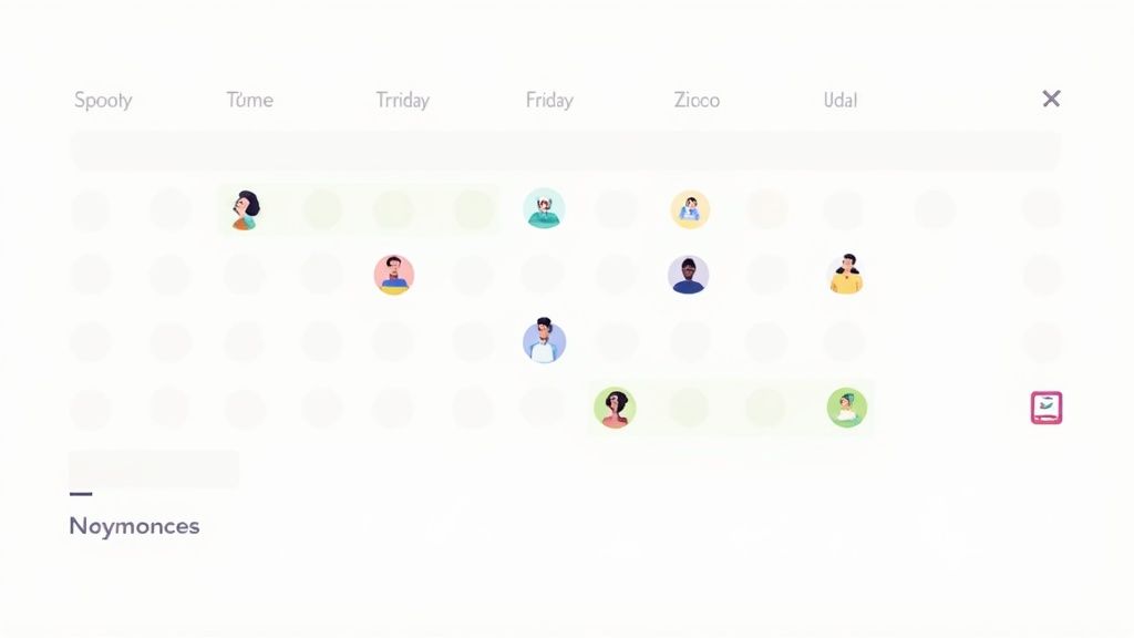 A remote team collaborating and connecting through video calls.
