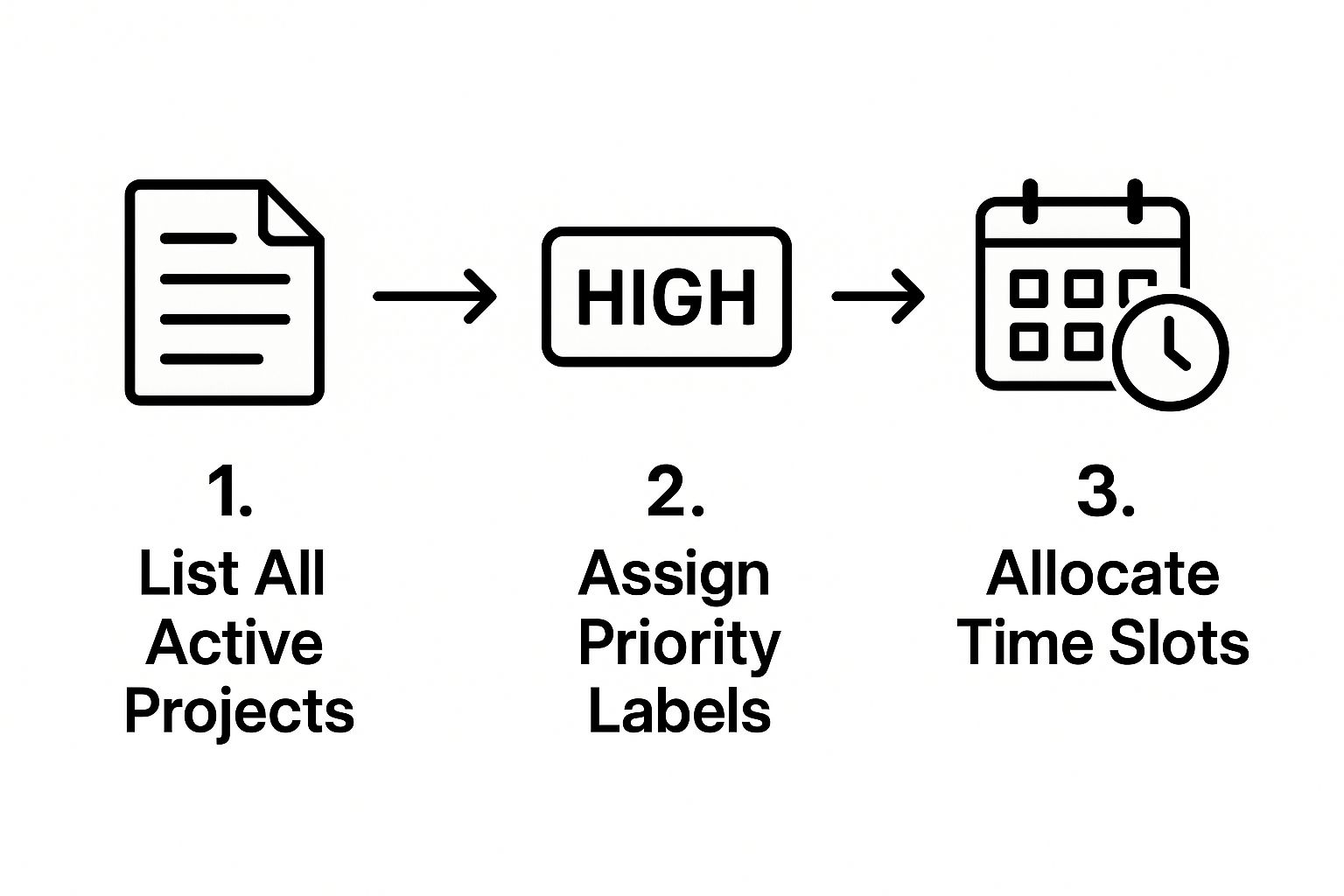 Infographic about how to manage multiple projects