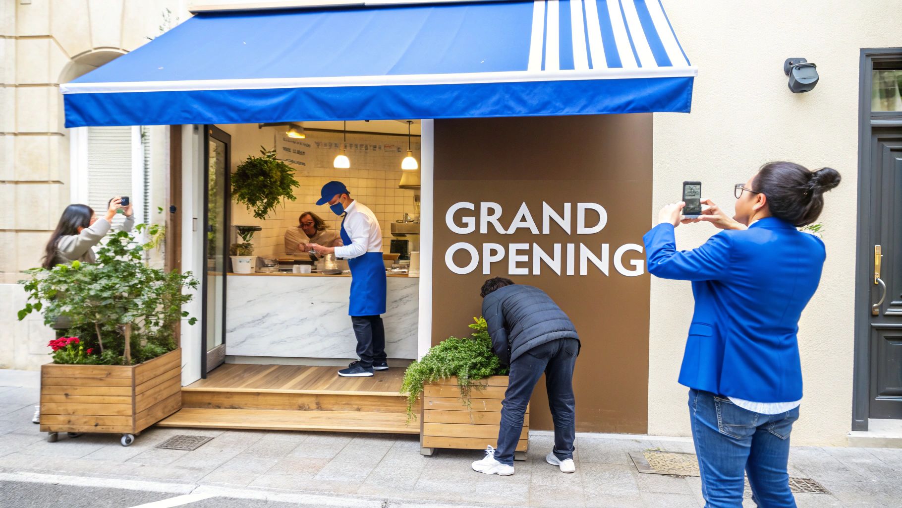 Restaurant grand opening event.