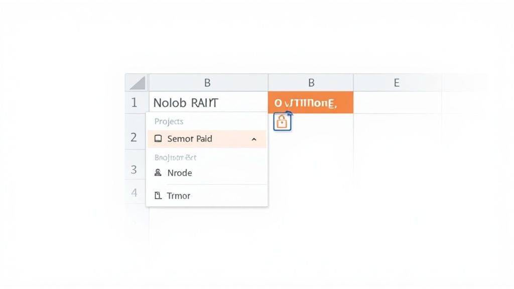 A person pointing at an Excel spreadsheet on a computer screen, showing charts and data.