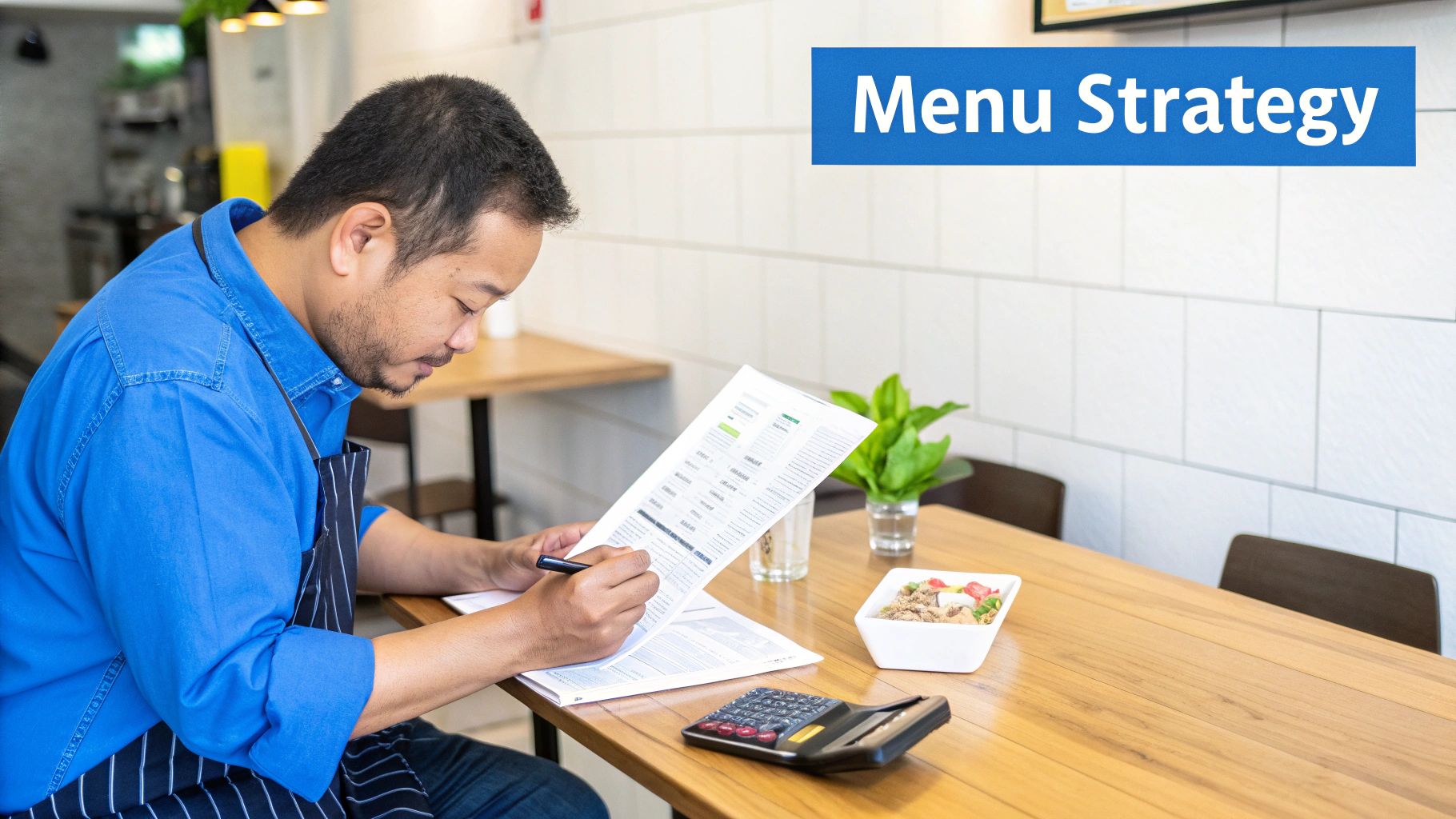 Woman chef carefully plating a dish in a professional kitchen.