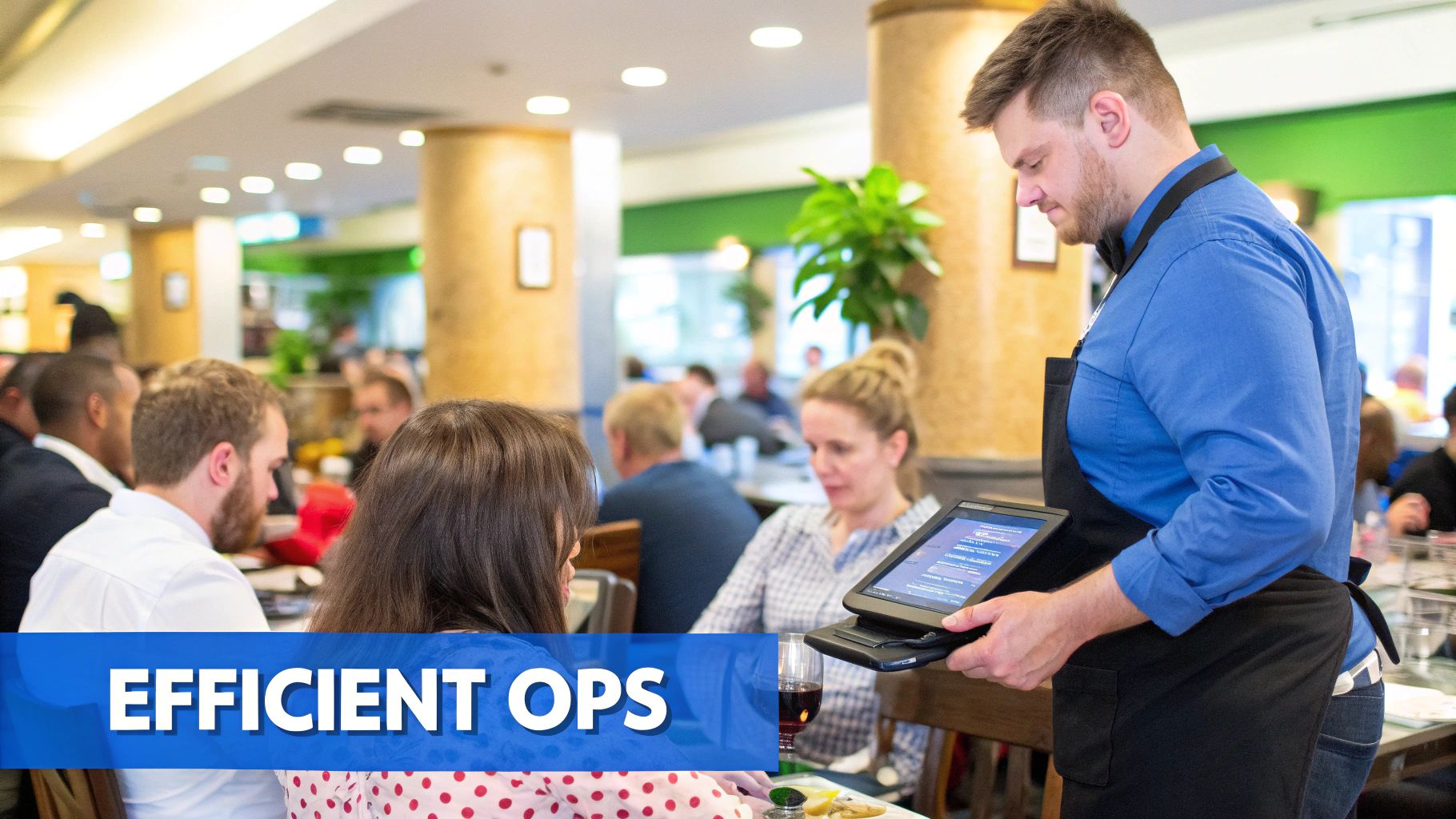 A team of restaurant staff collaborating effectively in a well-organized kitchen environment.