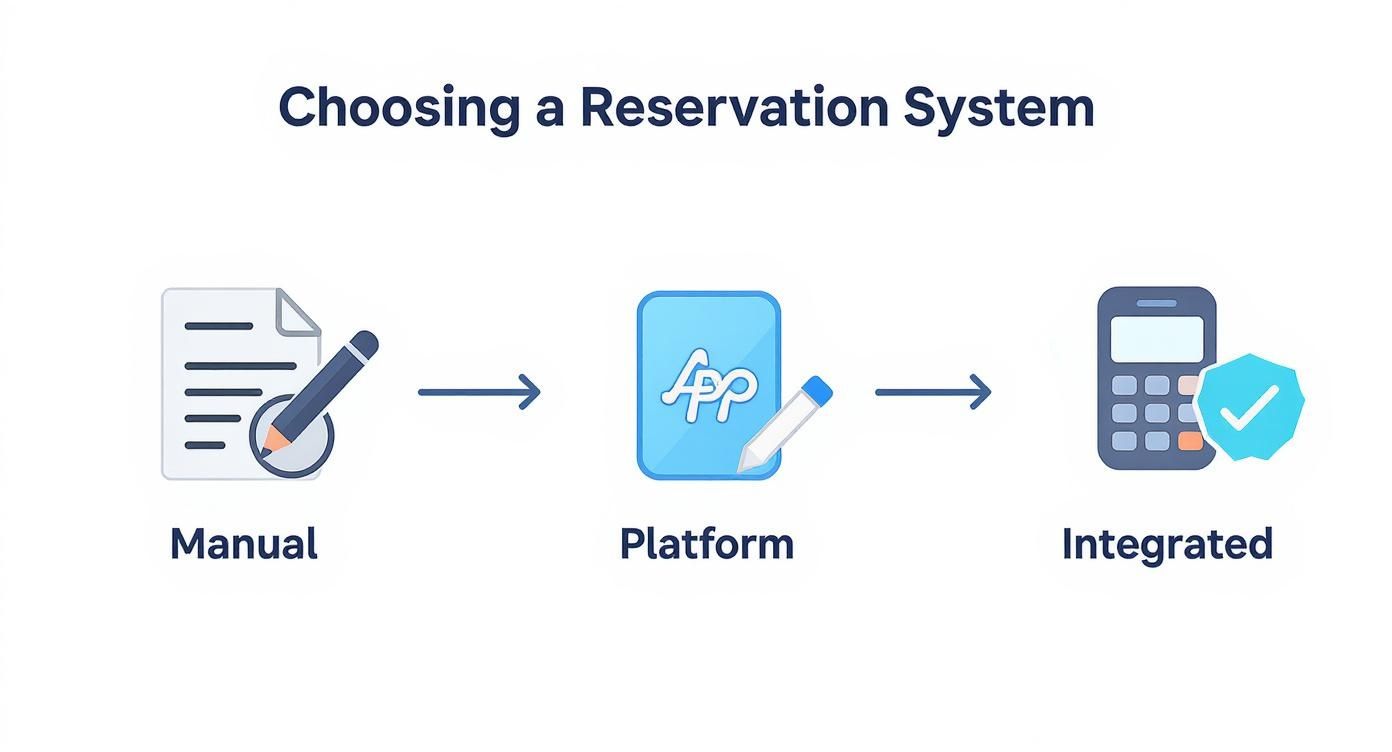 Infographic about how to manage restaurant reservations