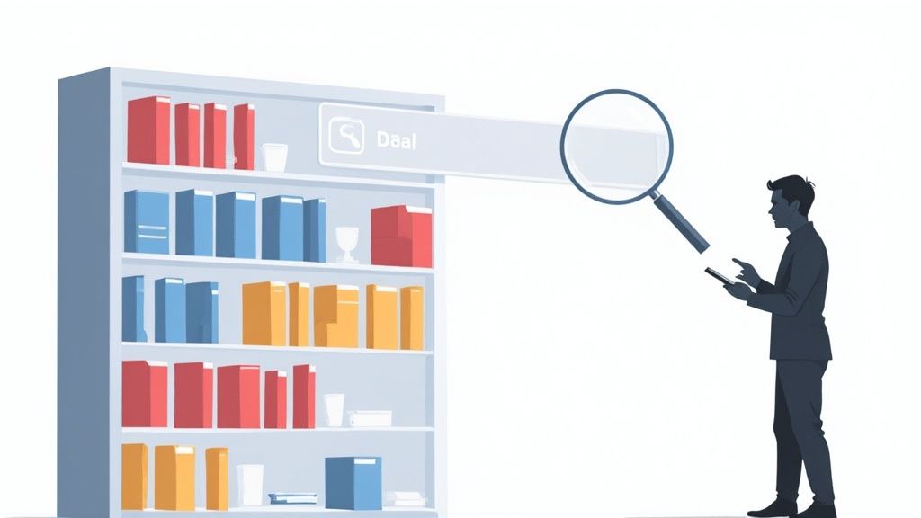 A person using a laptop and a tablet to manage digital documents, illustrating a paperless office environment.