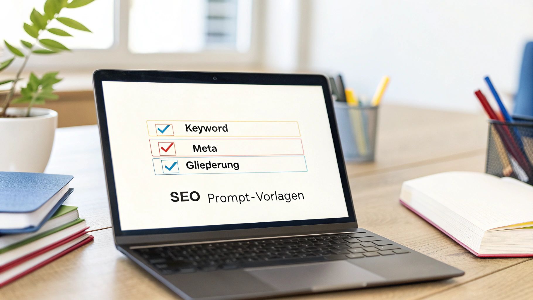 Illustration von Prompt-Formeln auf einem digitalen Interface