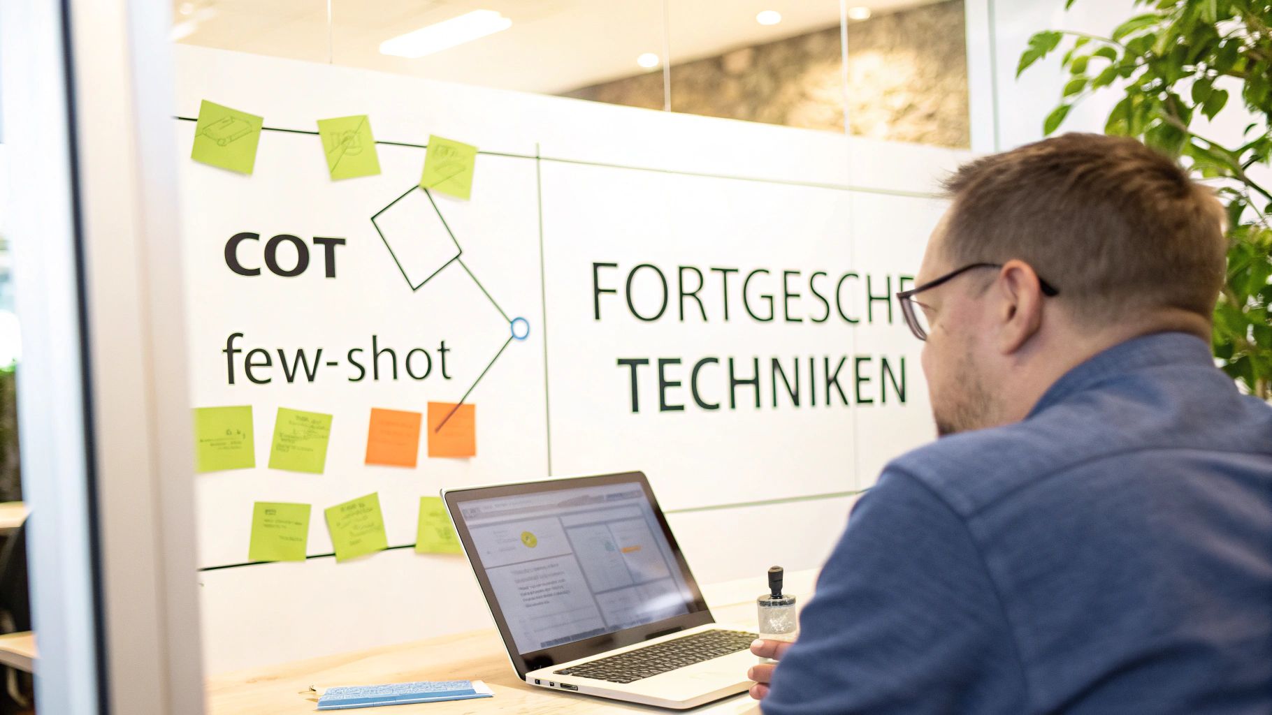 Eine abstrakte Visualisierung von fortschrittlichen neuronalen Netzwerken und Datenflüssen