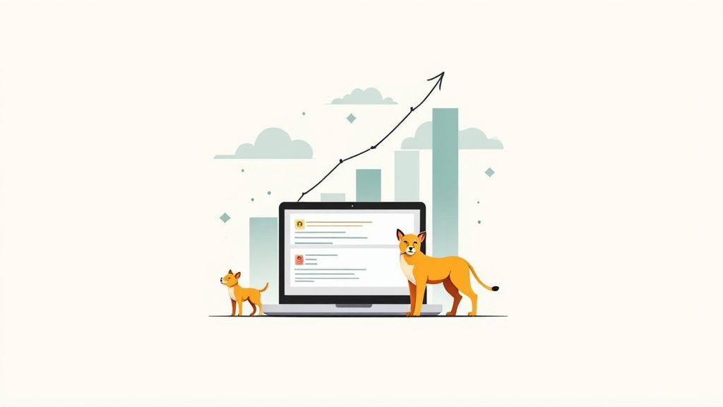 Ein Screenshot, der ein Dashboard mit positiven Core Web Vitals Werten zeigt.