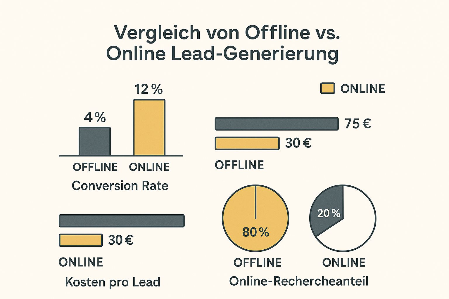 Infographic about online leads für unternehmen