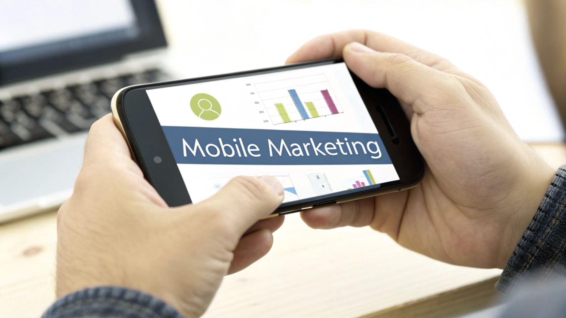 Eine Person scrollt durch soziale Medien auf ihrem Smartphone