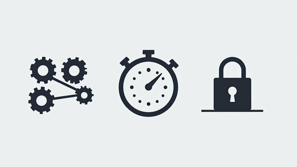 Ein Anwalt sitzt an einem Schreibtisch und berät einen Mandanten, was Vertrauen und Kompetenz ausstrahlt.