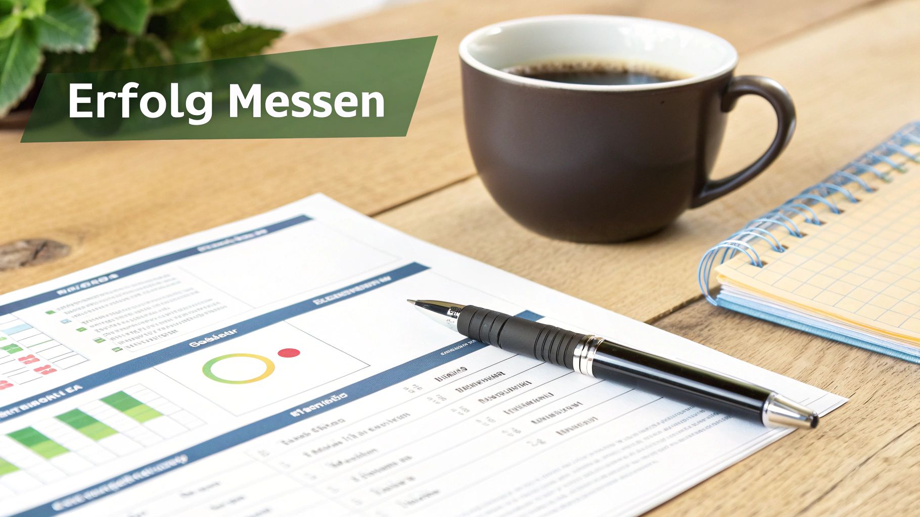 Eine Person notiert sich Erkenntnisse und nächste Schritte nach einem Workshop, was die nachhaltige Verankerung von Wissen symbolisiert.