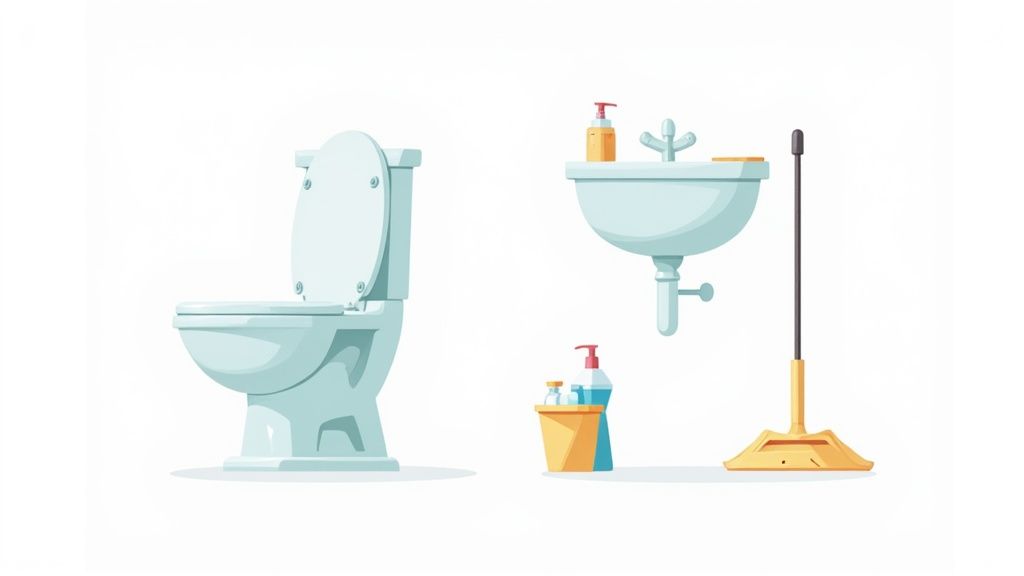 Restroom Deep Cleaning and Maintenance